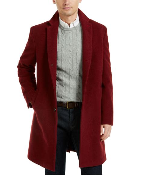 tommy hilfiger overcoat men's